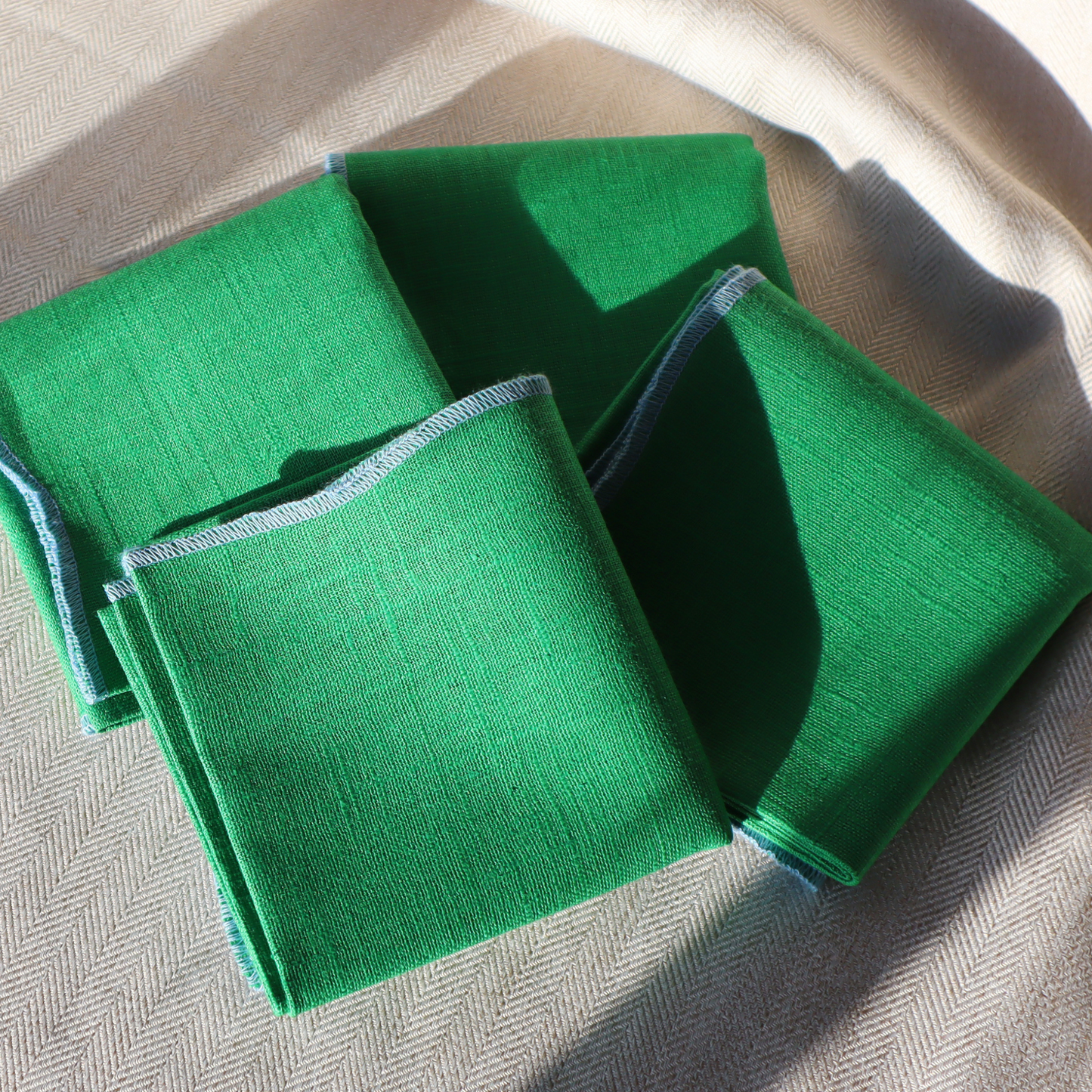 Clover Scalloped Linen Napkins
