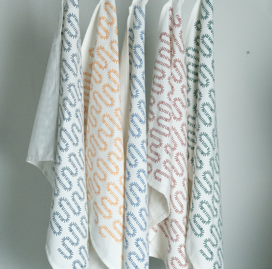 'Dominos' Handprinted Tea Towel Sets