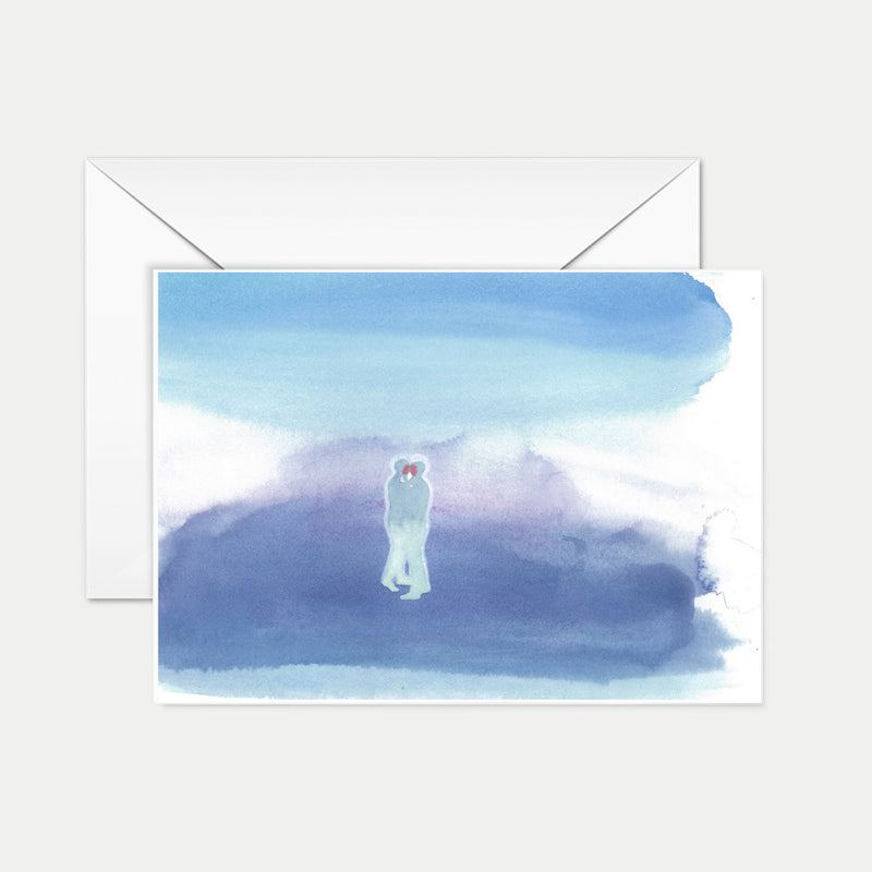 Love I, Light Blue- Greeting Card