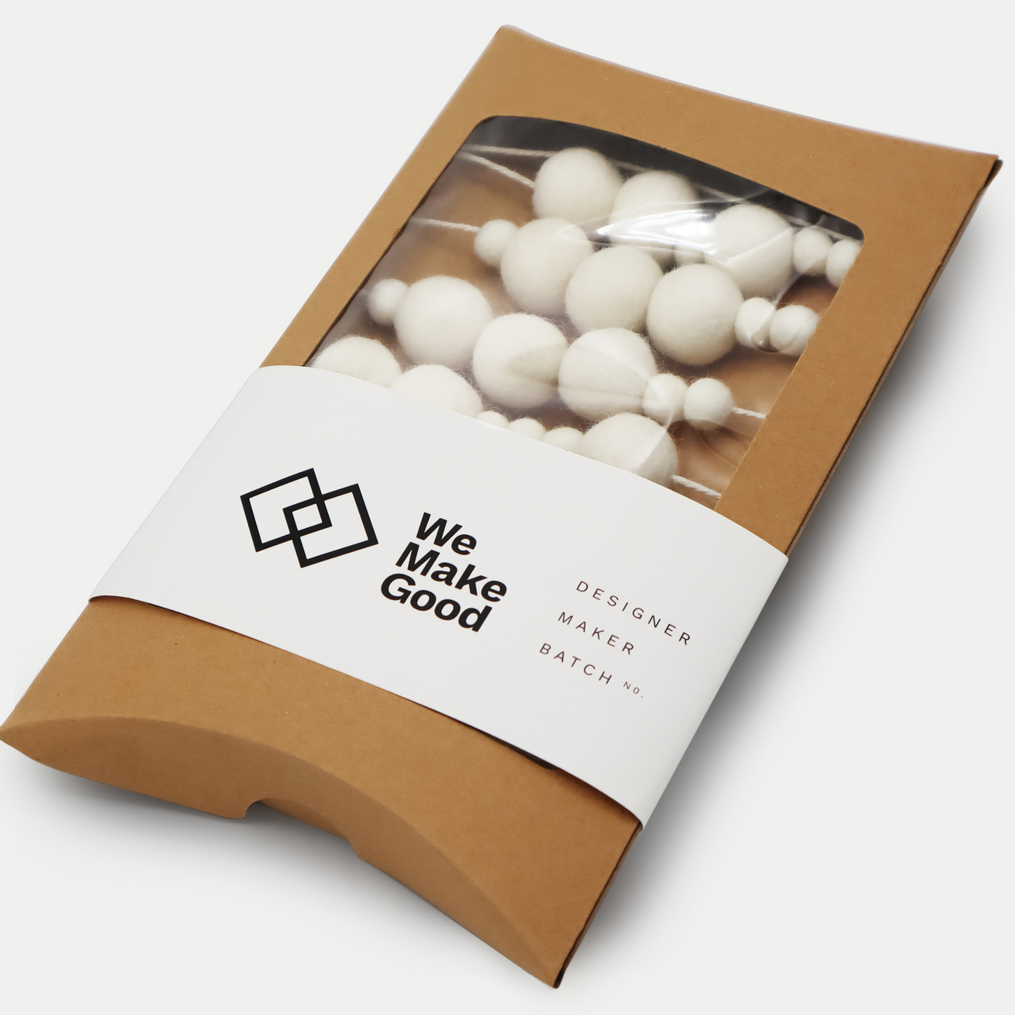 White Felt Garland - 3m