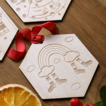 '9 Rainbow Stockings' 12 DAYS Christmas Decoration