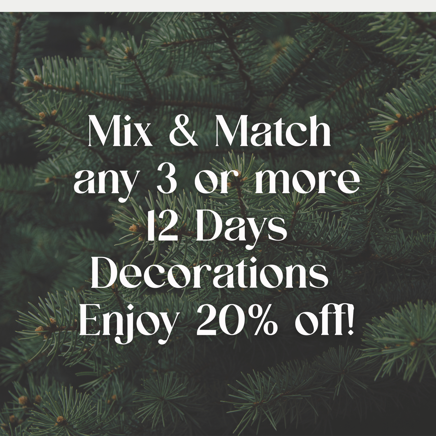 '6 Reunion Brunches' 12 DAYS Christmas Decoration