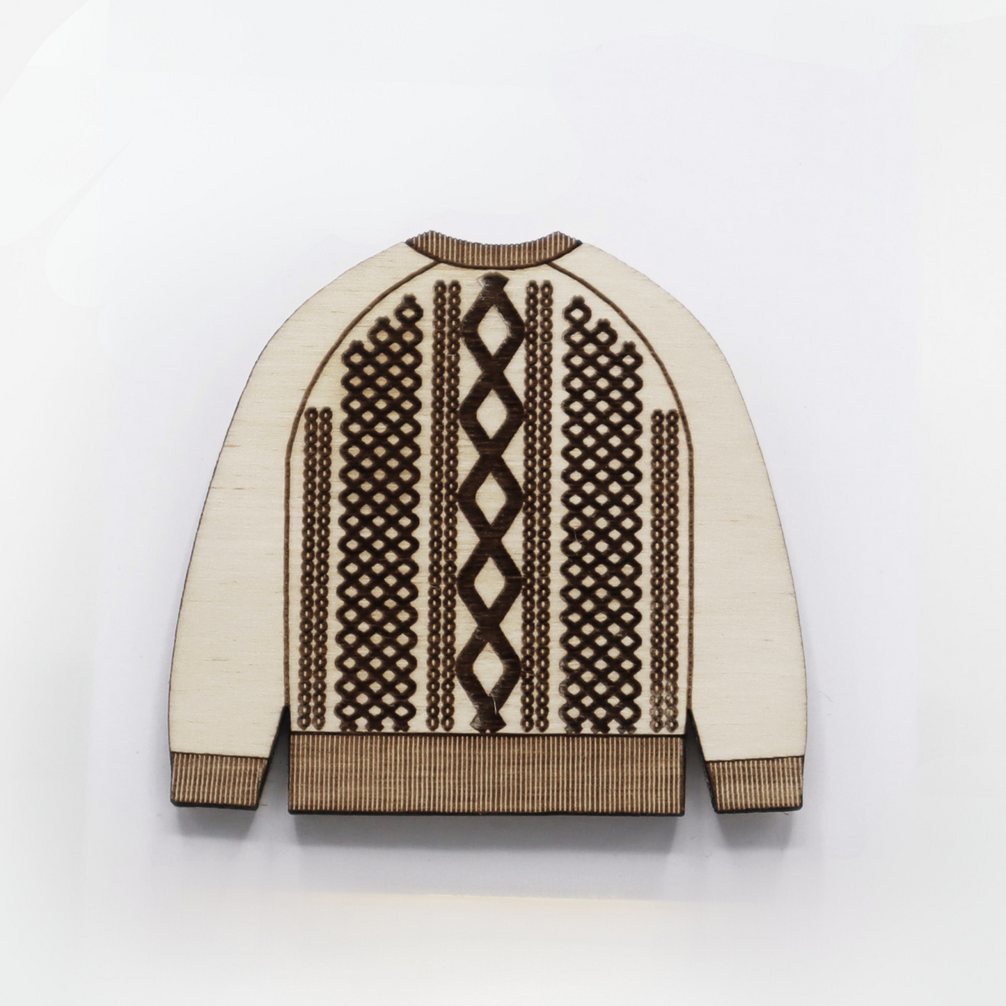 Aran Jumper Wooden Magnet