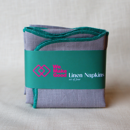 Moss & Stone Scalloped Linen Napkins