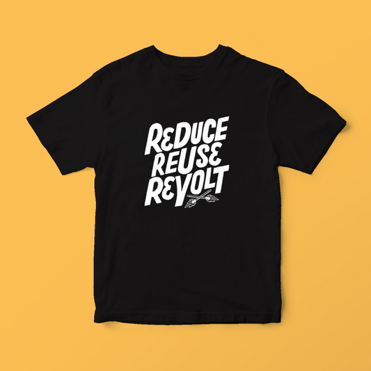 Reduce, Reuse, Recycle  T-Shirt- Black & White