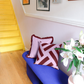Linen Frill Cushion | Fuchsia Hedgerow