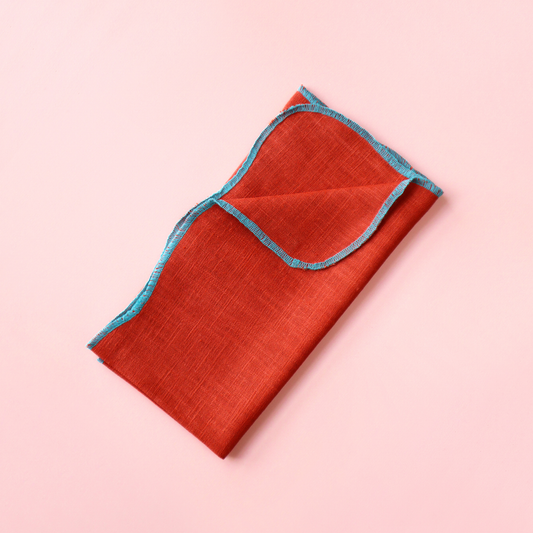 Copper Scalloped Linen Napkins