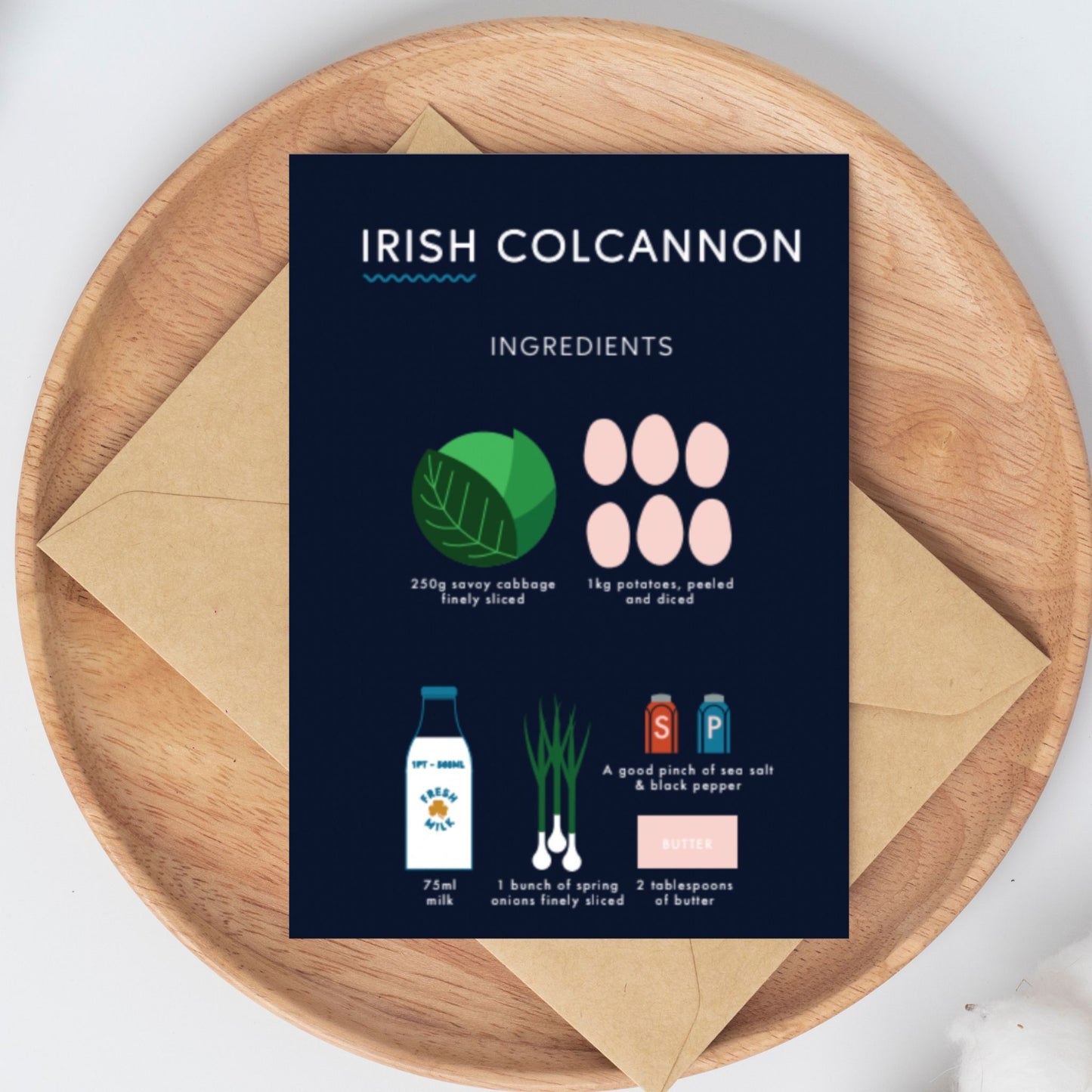 Irish Colcannon Recipe Greeting Card
