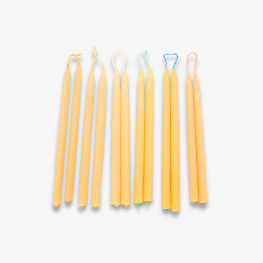 Birthday Cake Beeswax Candles - 12 pack