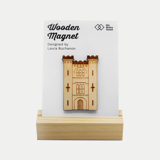 Castle Wooden Magnet