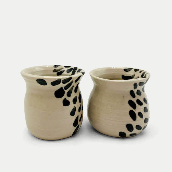 Dappled Ceramic Egg Cups - Set of 2