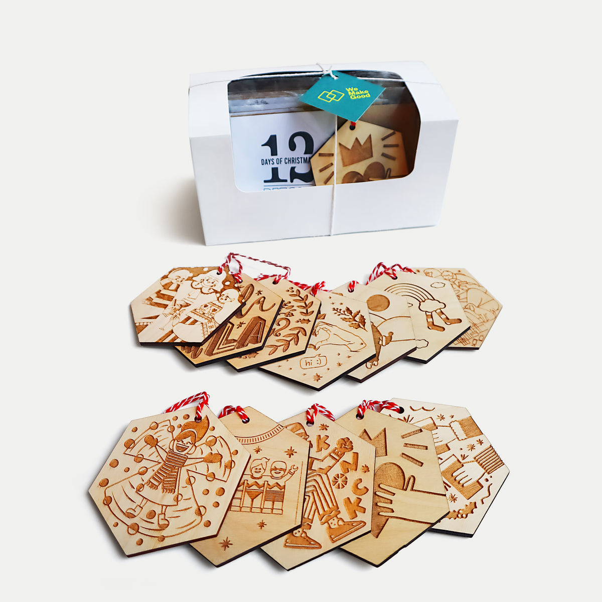 Full Set of 12 Days Irish Christmas Decoration