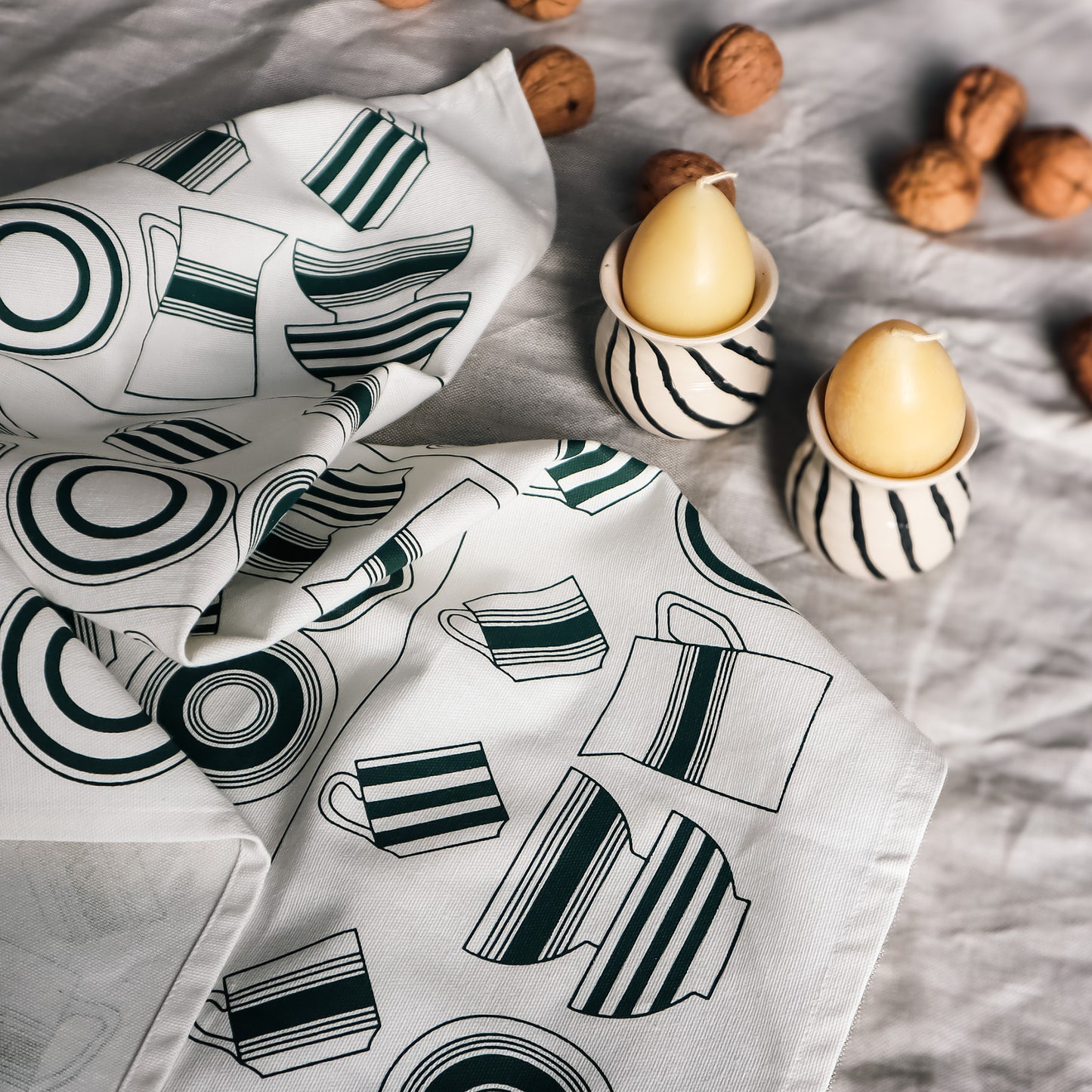 Tea Towel & Egg Cup Gift Set