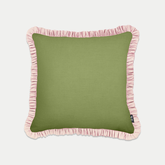 Fern & Blossom Frill Cushion
