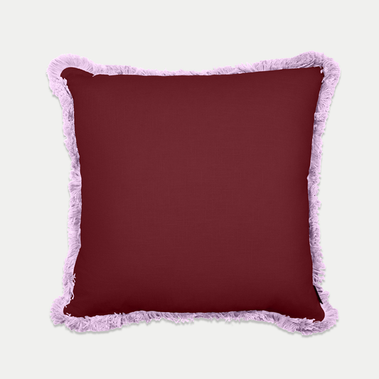 Fuchsia Hedgerow Fringe Cushion
