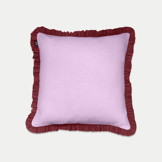 Fuchsia Hedgerow Frill Cushion