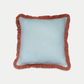 Periwinkle & Rust Frill Cushion