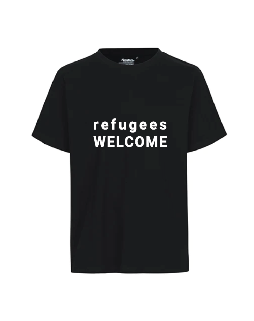'Refugees Welcome' T-Shirt - Black