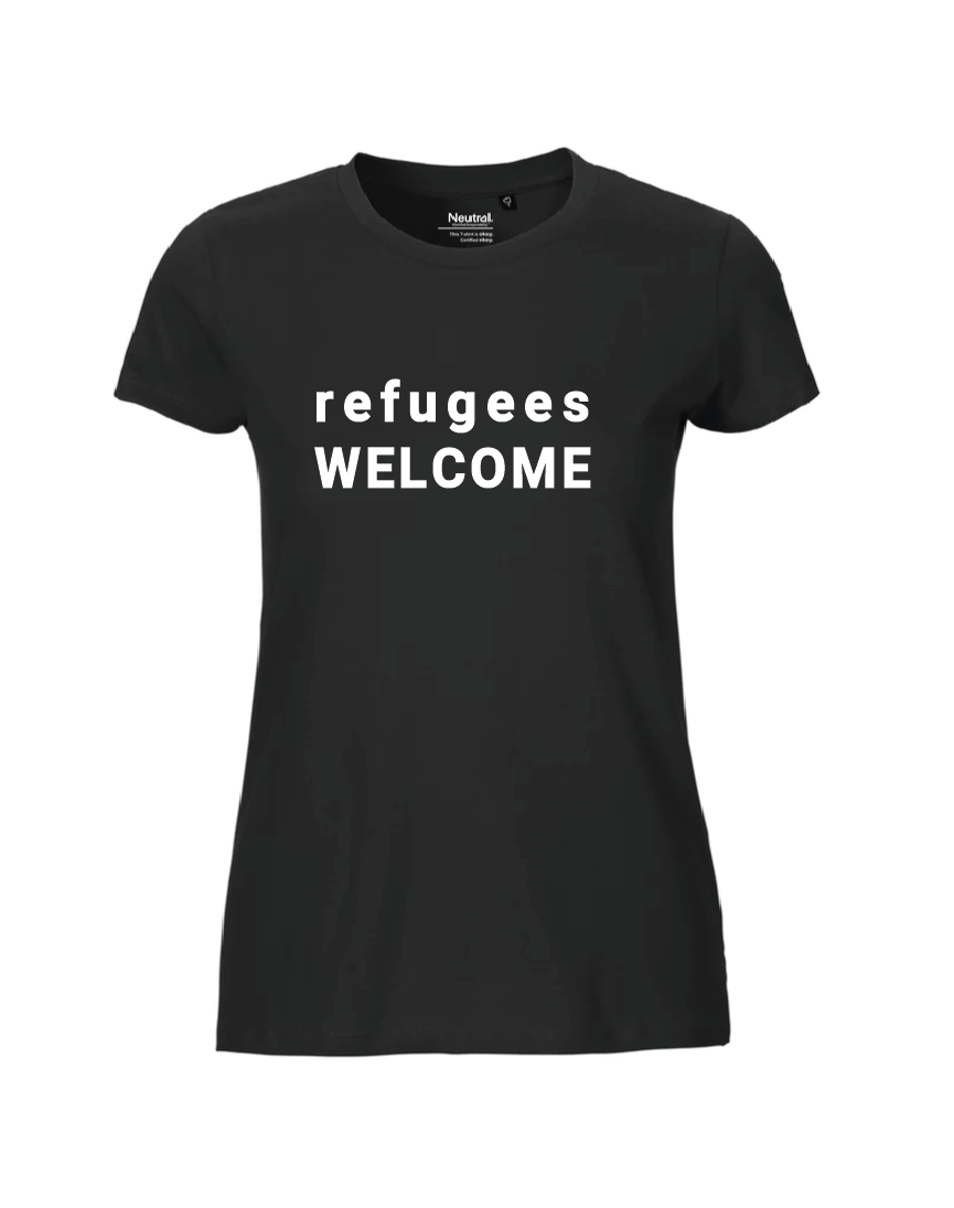 'Refugees Welcome' T-Shirt - Black