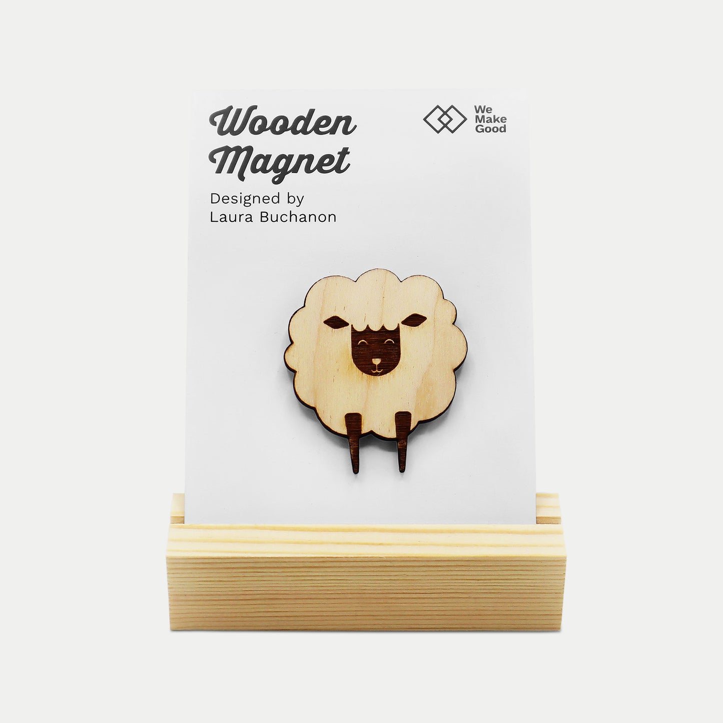 Sheep Wooden Magnet