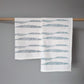 'Wave' Handprinted Tea Towel Set of Two