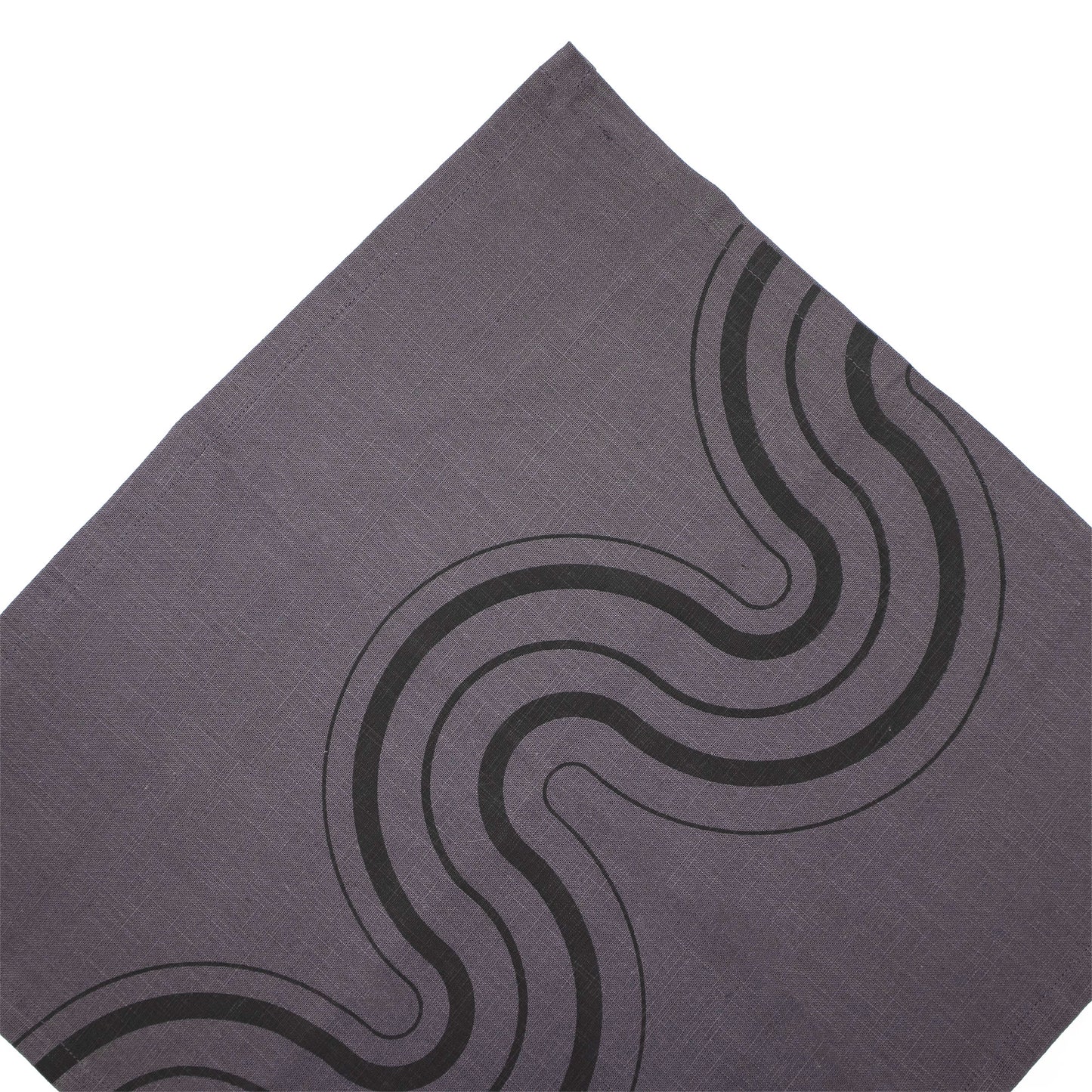 Anthracite & Grey Handprinted Linen Napkin