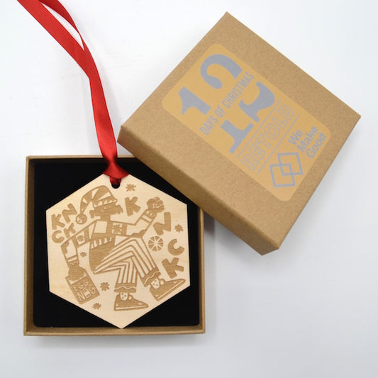 12 Days Wooden Christmas Decoration Gift Box
