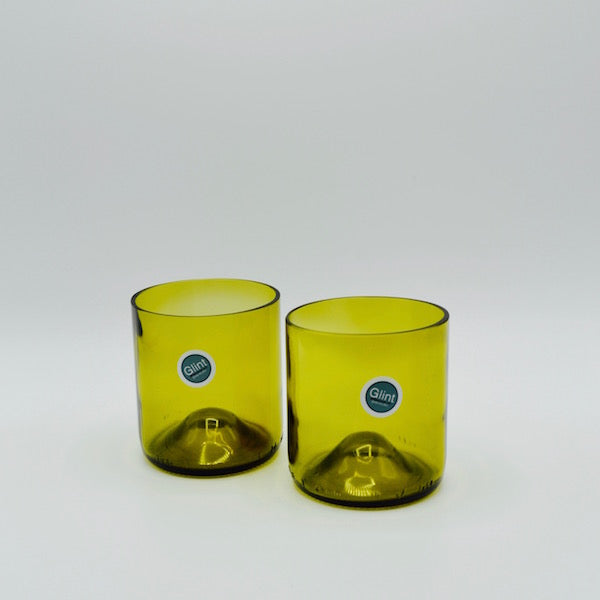 Glass Tumbler - Olive Green