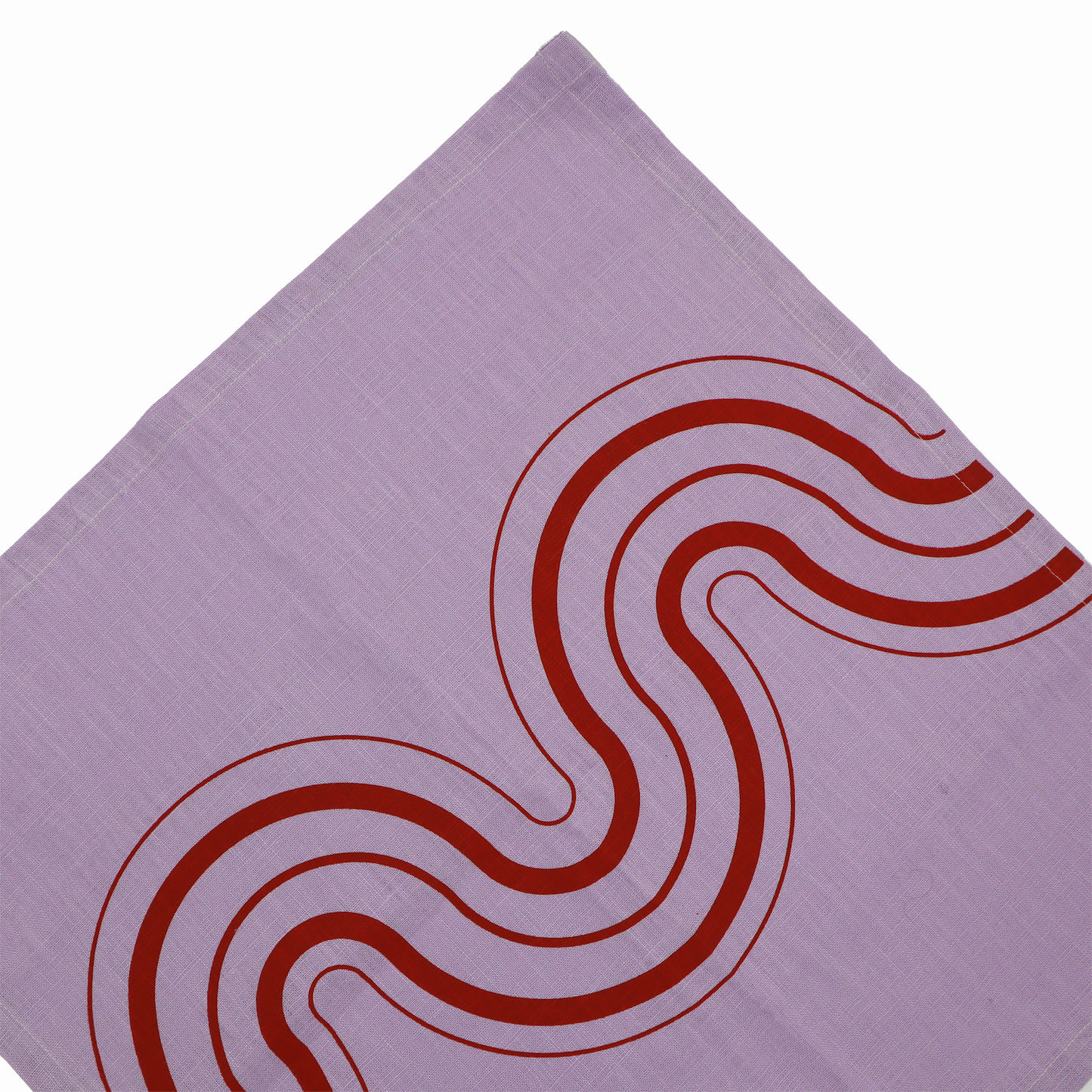 Lilac & Scarlet Handprinted Linen Napkin