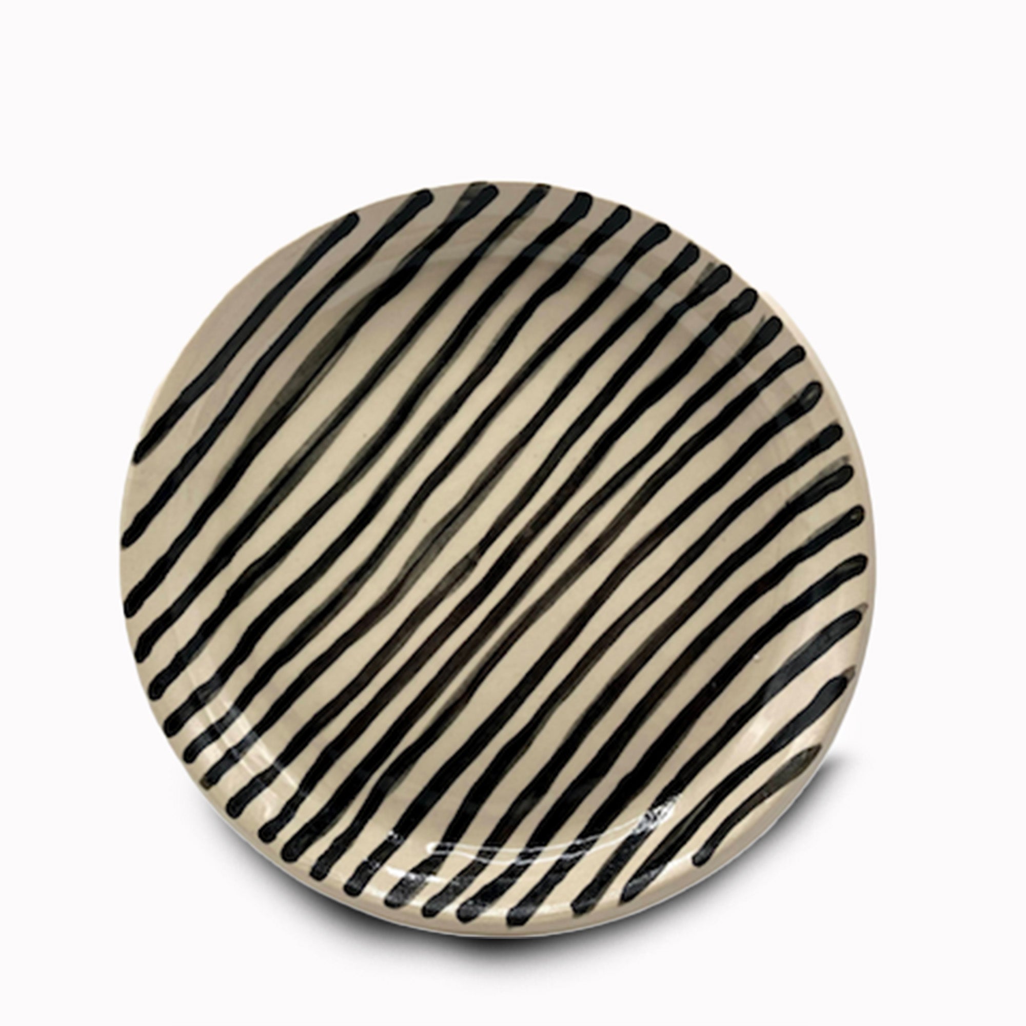 Striped dinner clearance plates