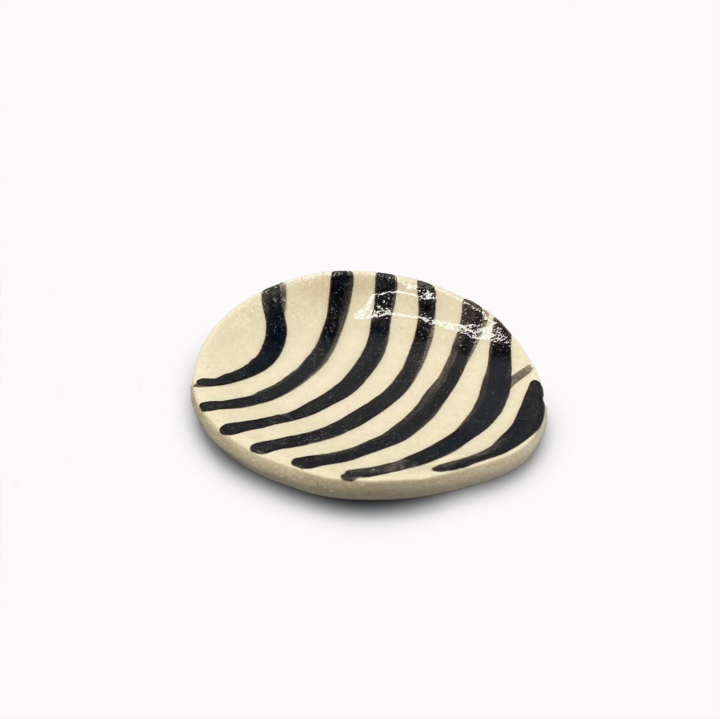Striped Miniature Ceramic Dish