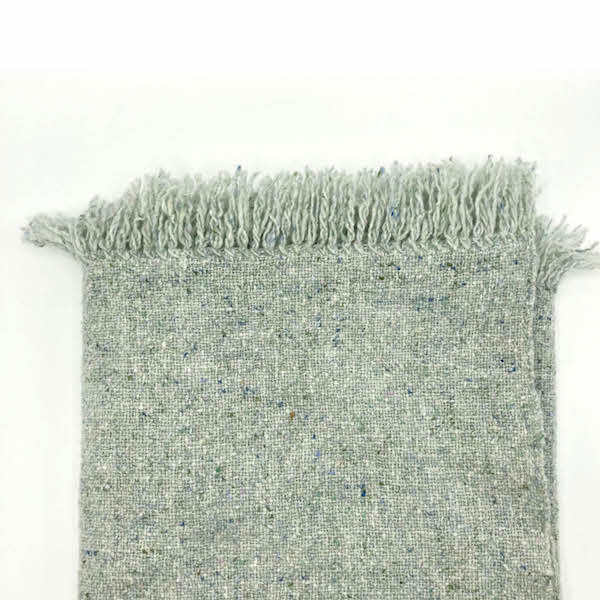 Handwoven Irish Wool Blanket - Light Blue