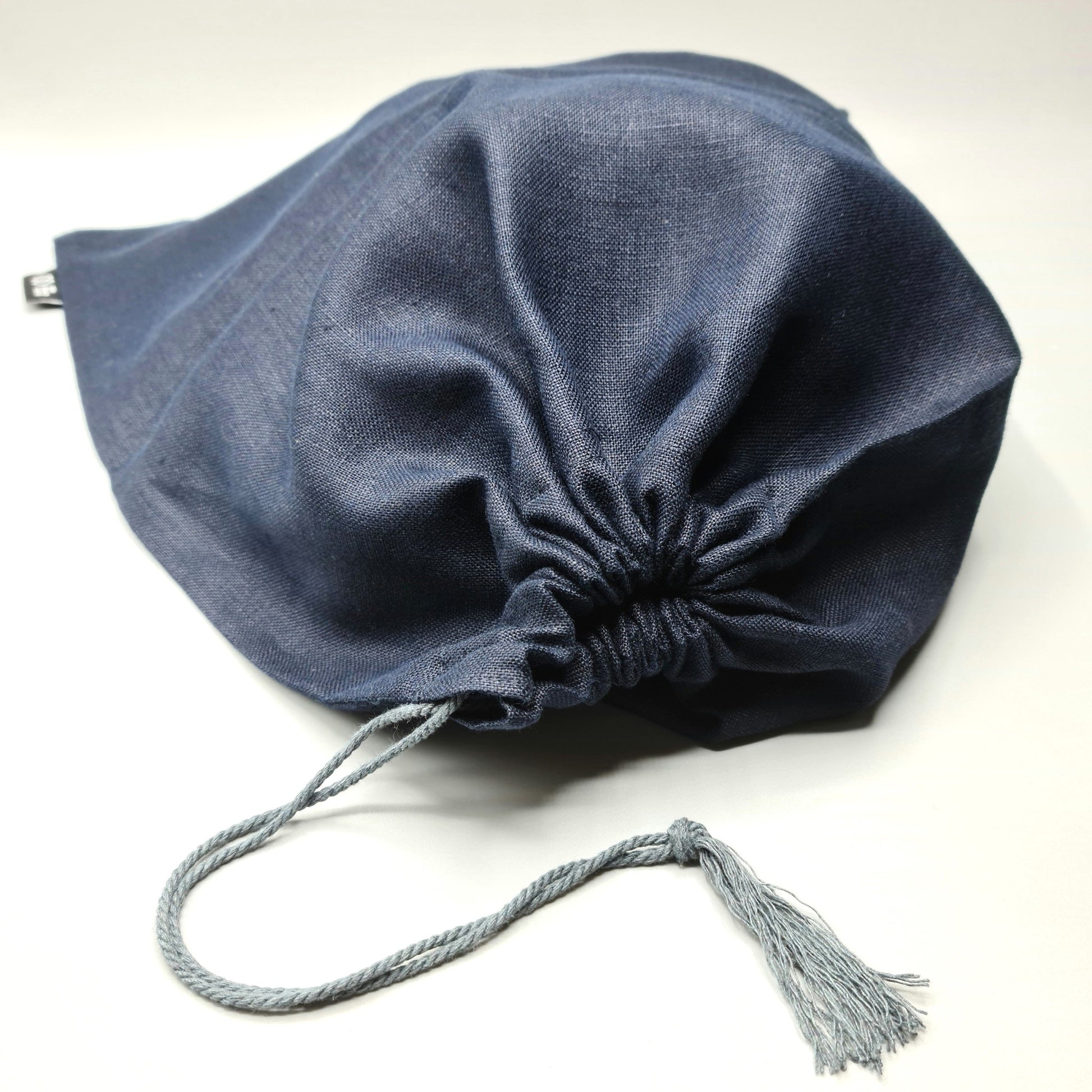 Irish Linen Drawstring Bag detail